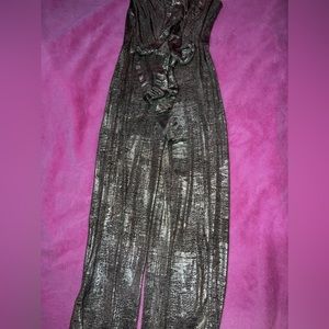 CONNECTED WOMEN'S JUMPSUIT TROPHY RUCHED JERSEY GOLD Size 8